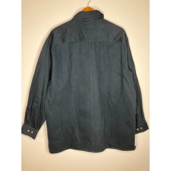 Vintage LEVI'S Strauss Button Up Overcoat Heavy Lined Shirt Men's Large New - Picture 8 of 10